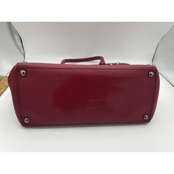 Michael Kors Dark Red Leather‎ Studded Bag Includes Strap EUC - Picture 11 of 13